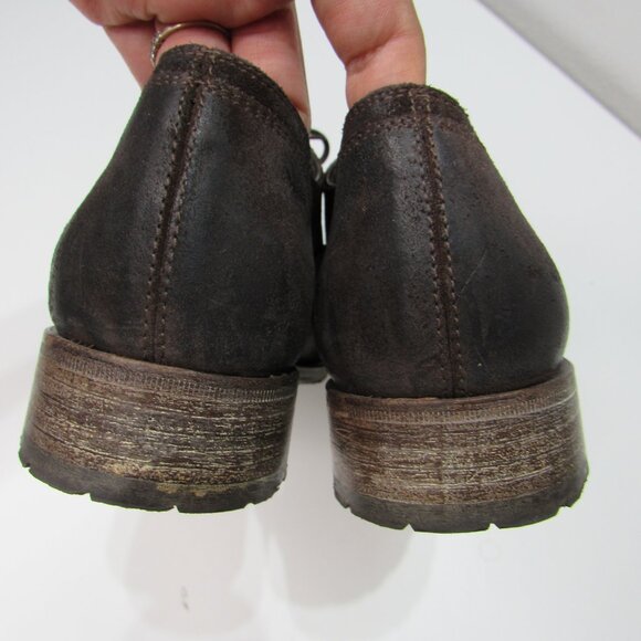 n.d.c. Oxford Womens Size 8 Made by hand Brown Leather Lace Up Shoes 38.5 Boho - Picture 7 of 9